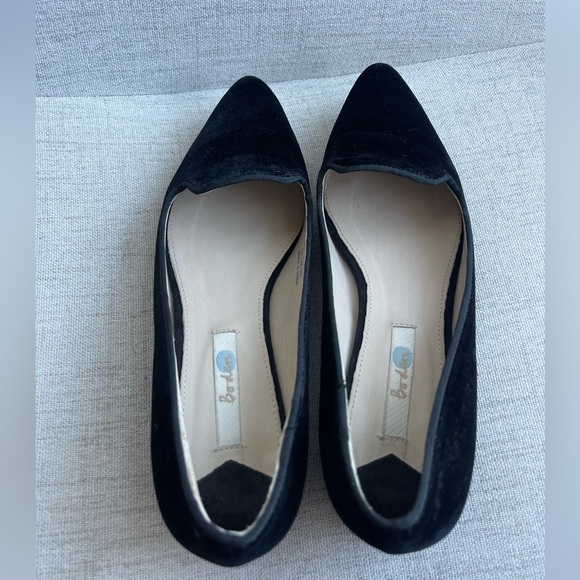 Boden Size 39 Black Velvet Block Heel Loafer, Perfect Holiday Shoe - Picture 11 of 11